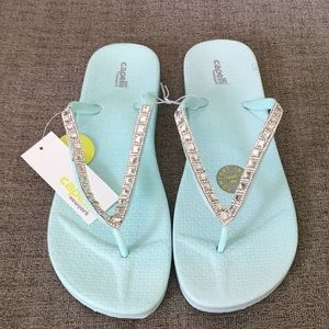 Capelli Comfort Sole Rhinestone Flip Flops